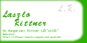 laszlo rittner business card